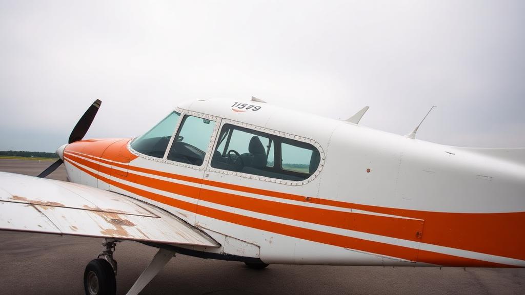 Typical 1970s Cessna 152 trainer aircraft